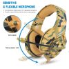 Gaming Headsets Noise Isolation Volume Adjustment Stereo Earmuffs w/ Microphone 3.5mm Plug Adapter 7.4ft Cord Over-ear Headphones for Game Lovers