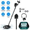 Professional Metal Detector Set Gold Finder for Adults Beginners with 10.04In Waterproof Coil LCD Display All Metal DISC PP Mode Foldable Shovel Headp