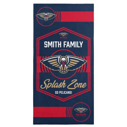 NBA New Orleans Pelicans Dominion Personalized Beach Towel 30×60 Inches