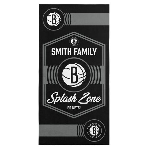 NBA Brooklyn Nets Dominion Personalized Beach Towel 30×60 Inches
