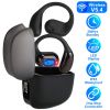 Wireless V5.4 Open Ear Earbuds with Earhook LED Display Charging Case IPX5 Waterproof 300Hrs Standby Time Touch Control Stereo Sport Headphones for Wo
