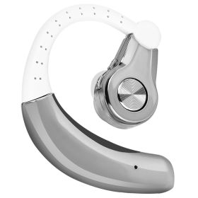 Wireless Earpiece Right In-Ear Wireless Earphone w/ Mic Earhook For Business Office Driving 120Hrs Playtime (Option: Silver)