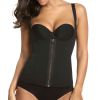 Zippered Waist Trainer Corset Waist Tummy Control Body Shaper Cincher Back Support with Adjustable Straps for Women